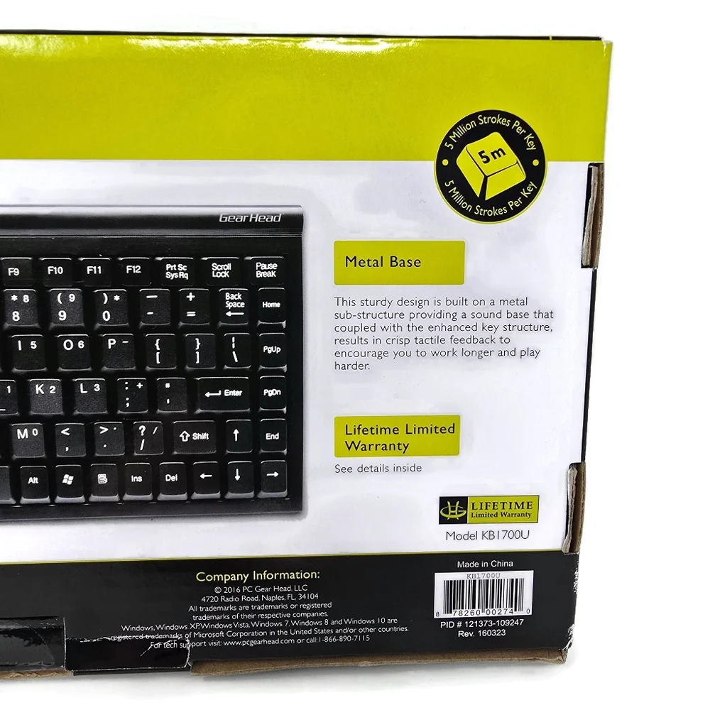 Gear Head NEW Mini USB Keyboard 89 Keys Compact Size
